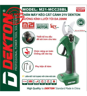Kéo cắt cành pin Dekton M21-MCC28BL