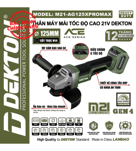 Thân máy mài góc pin 21V 125mm Dekton M21-AG125XPROMAX